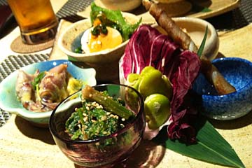 ある日の大将おまかせフルコース 前菜盛り合わせ