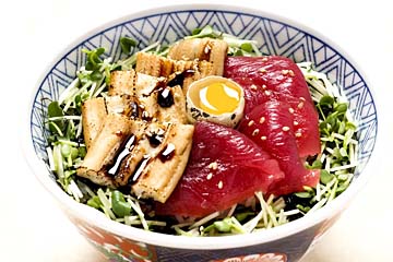 ランチ限定 づけ鮪穴子丼
