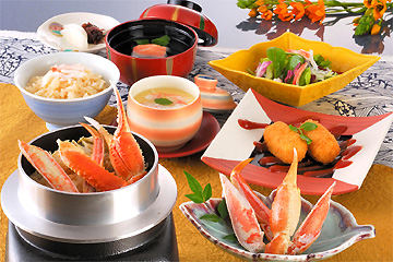 お昼のかに御膳「花かるた」2268円/14:00まで