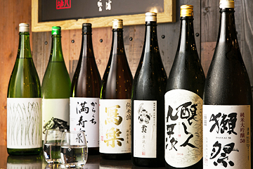 希少な日本酒も揃い、旨い魚と合わせて楽しみたい