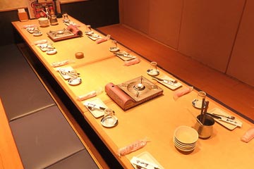 ゆったりと寛げる座敷