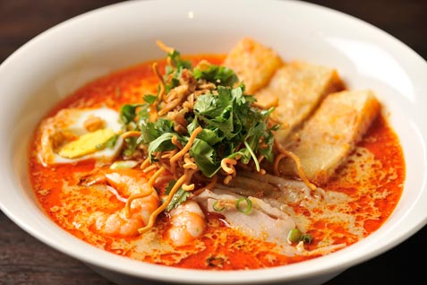 「マレー・アジアン・クイジーン」のランチ「ミーラクサ」 「マレー・アジアン・クイジーン」のランチ「ミーラクサ」