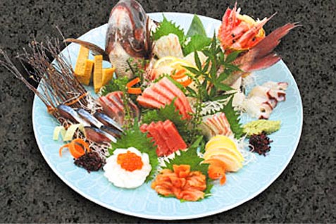 すしざんまい上野店の刺身盛り合わせ一例 すしざんまい上野店の刺身盛り合わせ一例