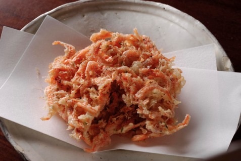 『流石 本店』の「桜海老かき揚げ」 『流石 本店』の「桜海老かき揚げ」